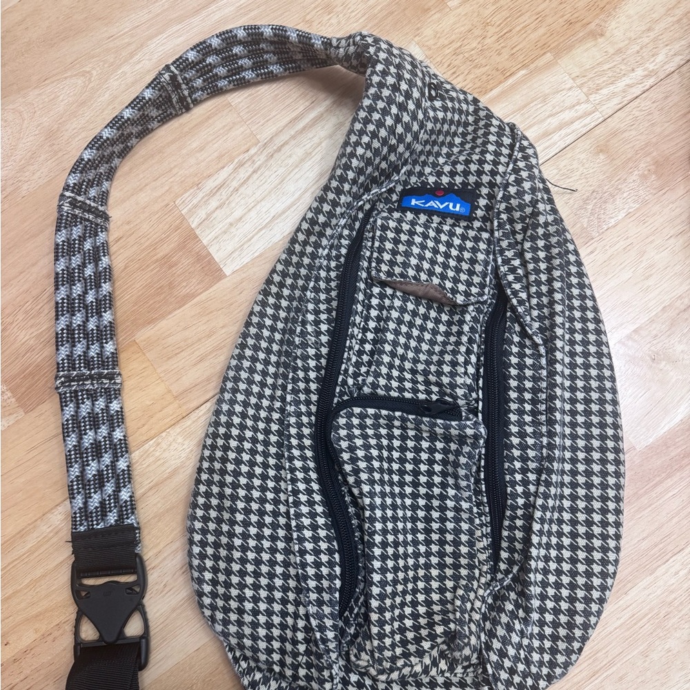 Kavu Houndstooth Rope Bag